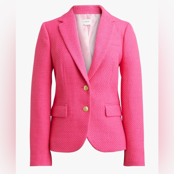 J. Crew Factory Jackets & Blazers - 🏷️ New with tags J Crew pink tweed blazer size 4 retail $218